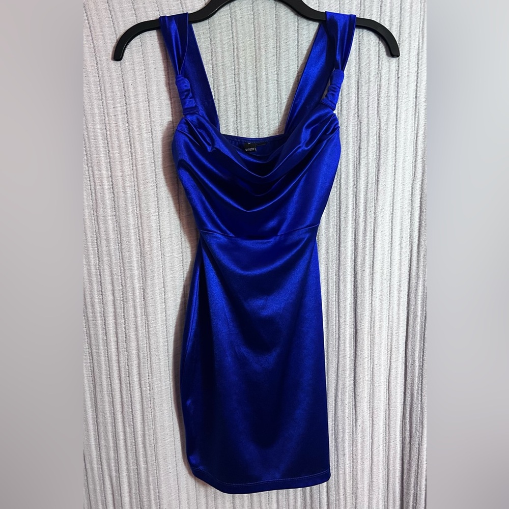 Windsor Royal Blue Mini Dress With Ruched Chest